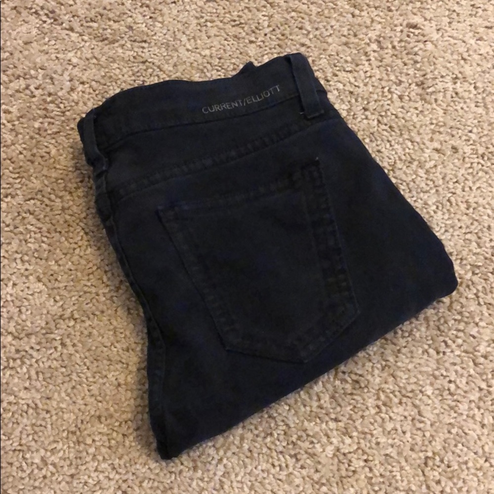 Current/Elliot Stiletto Skinny Black Jeans SZ 25